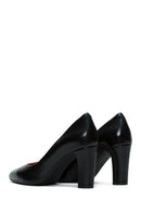 Derimod Gritti Kadın Siyah Kalın Topuklu Rugan Deri Ayakkabı | Derimod