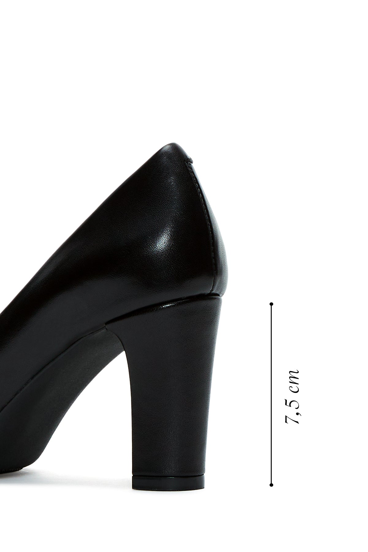 Derimod Gritti Kadın Siyah Kalın Topuklu Deri Ayakkabı