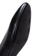 Derimod Gritti Kadın Siyah Kısa Kalın Topuklu Deri Ayakkabı | Derimod