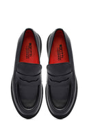 Derimod Gritti Woman Black Leather Masculine Loafer | Derimod
