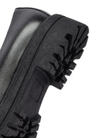 Derimod Gritti Woman Black Leather Masculine Loafer | Derimod