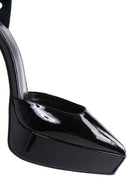 Kadın Siyah Bilekten Tokalı Platform Yüksek Topuklu Rugan Deri Ayakkabı | Derimod