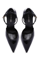 Kadın Siyah Bilekten Tokalı Platform Yüksek Topuklu Rugan Deri Ayakkabı | Derimod