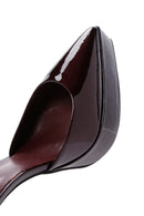 Woman Burgundy Ankle Buckle Platform High Heel Patent Leather Leather Shoe | Derimod