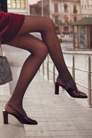 Woman Burgundy Open Back Thick Heel Patent Leather Leather Shoe | Derimod