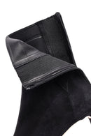 Kadın Siyah Fermuarlı Kısa Topuklu Süet Deri Bot | Derimod