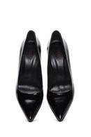 Kadın Siyah Topuklu Rugan Deri Ayakkabı | Derimod