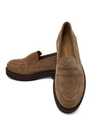 Women's Mink Suede Leather Loafer | Derimod