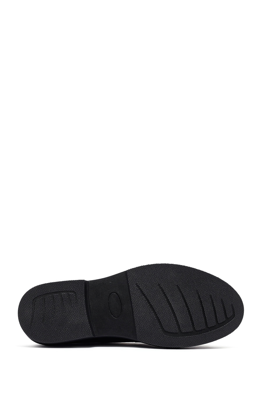 Woman Black Leather Masculine Loafer