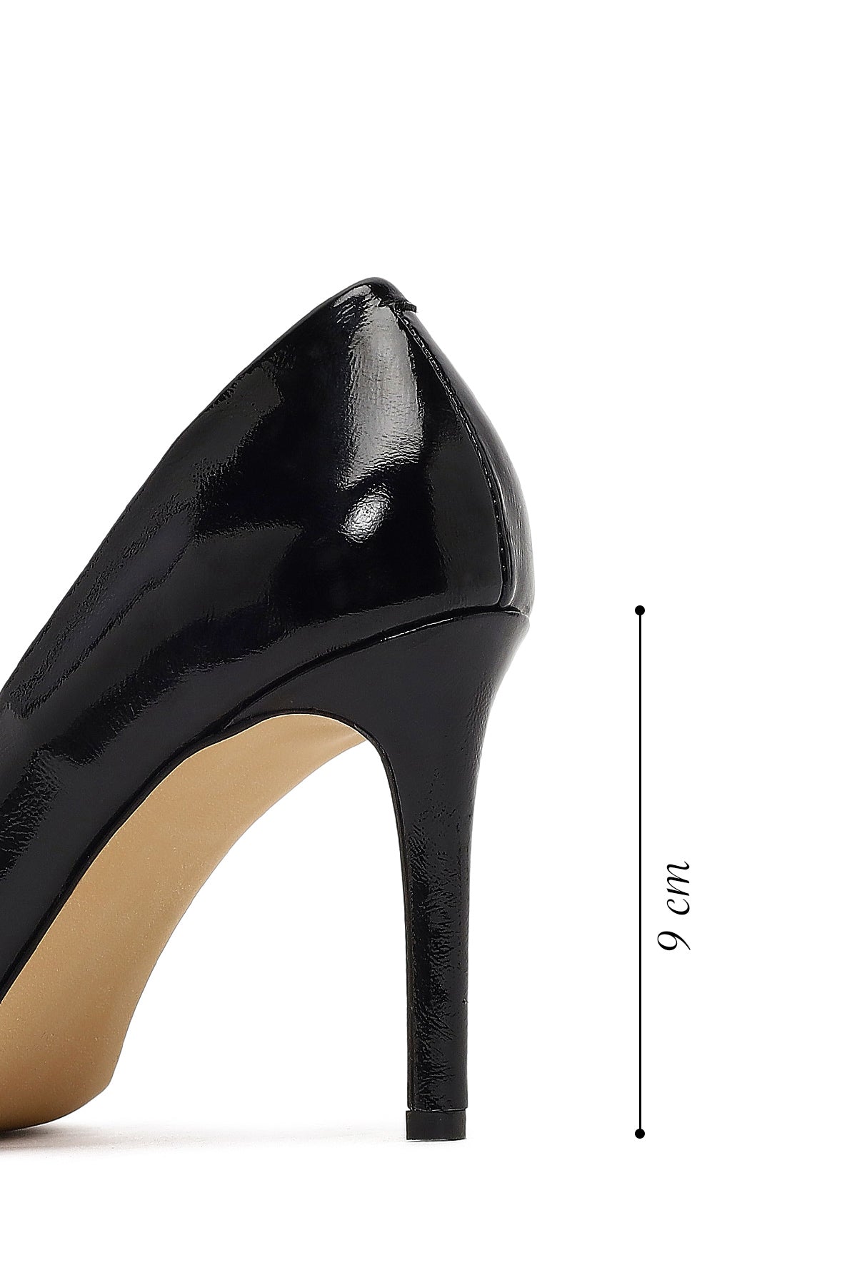 Kadın Siyah İnce Topuklu Deri Stiletto