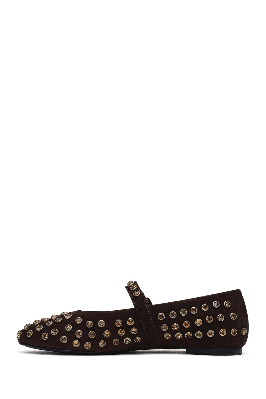 Women's Brown Stone Leather Ballet Flat