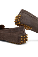 Women Mink Buckled Suede Leather Loafer | Derimod