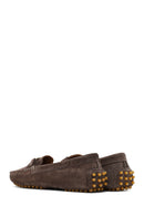 Women Mink Buckled Suede Leather Loafer | Derimod