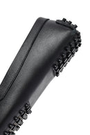 Woman Black Buckle Leather Loafer | Derimod