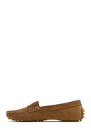 Kadın Taba Süet Deri Loafer | Derimod