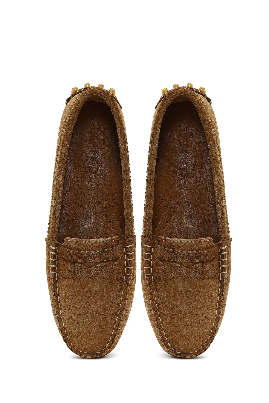 Kadın Taba Süet Deri Loafer
