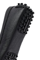 Woman Black Leather Loafers | Derimod