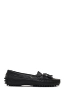 Women's Black Leather Loafer | Derimod