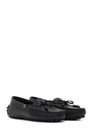 Women's Black Leather Loafer | Derimod