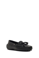 Women's Black Leather Loafer | Derimod