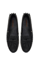 Women's Black Leather Loafer | Derimod