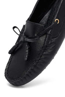 Kadın Siyah Fiyonklu Deri Loafer | Derimod