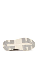 Kadın Bej Bağcıklı Kalın Tabanlı Deri Sneaker | Derimod