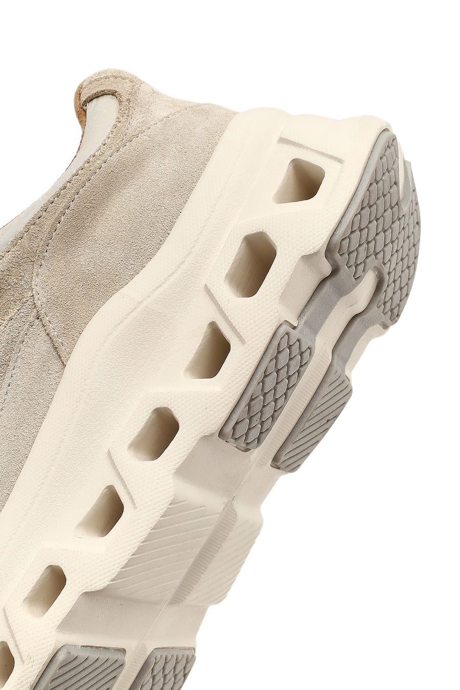 Kadın Bej Bağcıklı Kalın Tabanlı Deri Sneaker