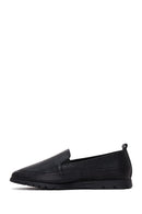 Woman Siyah Leather Comfort Loafer | Derimod