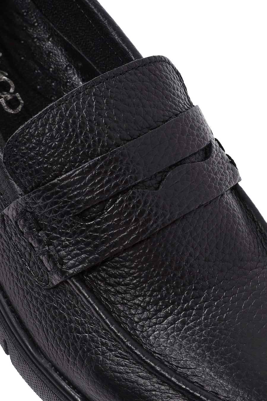 Kadın Siyah Deri Comfort Loafer