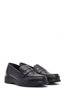 Woman Siyah Leather Comfort Loafer | Derimod