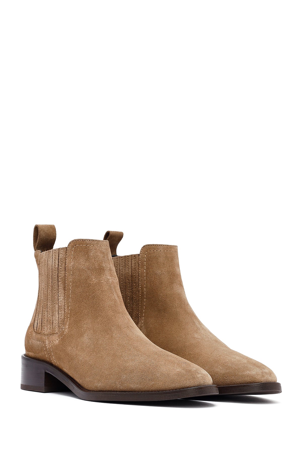 Kadın Vizon Süet Deri Chelsea Bot