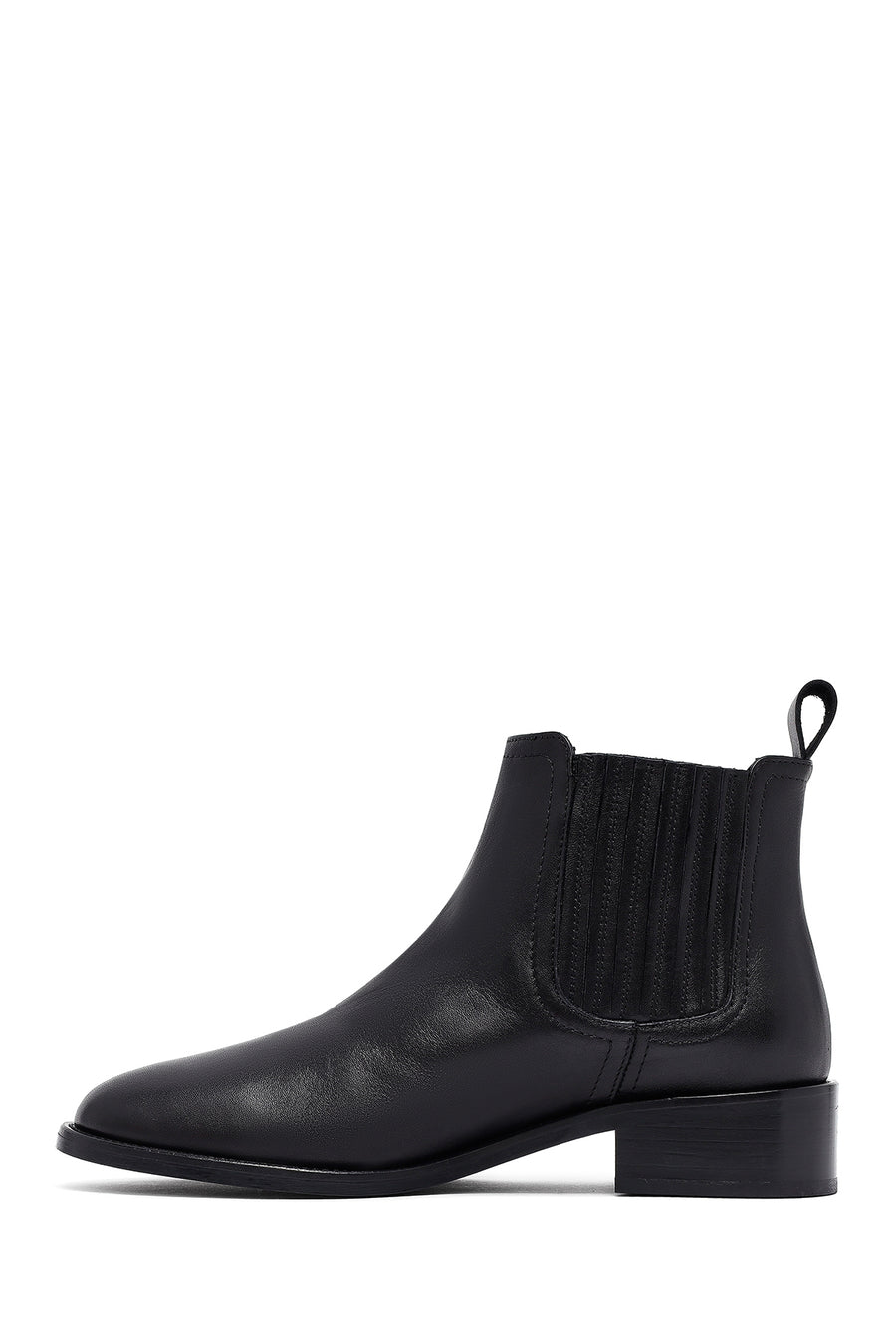 Woman Siyah Leather Chelsea Bot