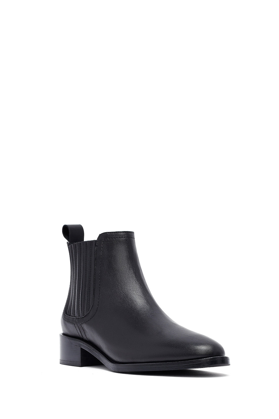 Woman Siyah Leather Chelsea Bot