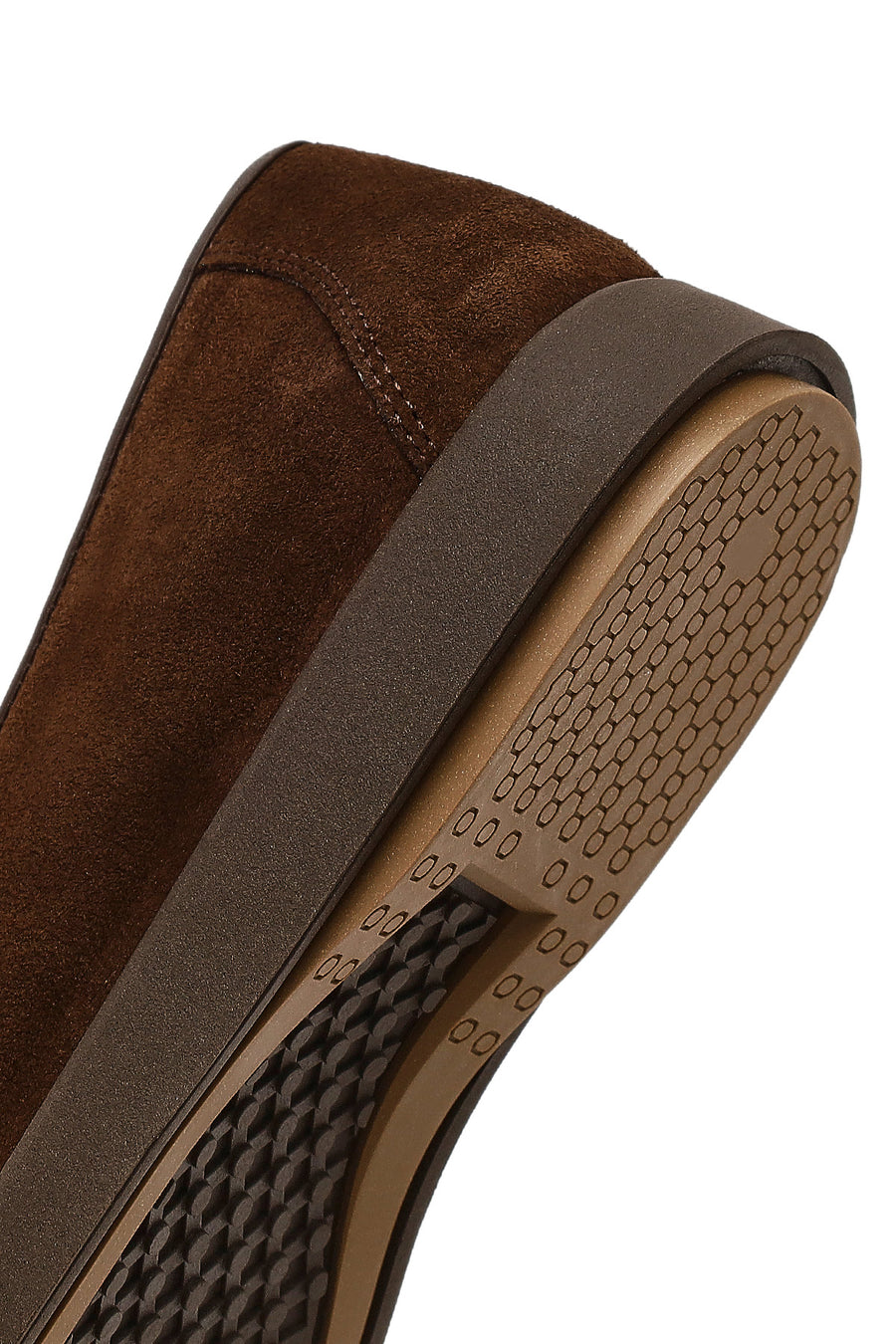 Kadın Kahverengi Tokalı Süet Deri Comfort Loafer