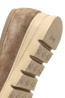 Women's Mink Thick-Soled Suede Leather Comfort Loafer | Derimod