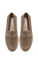 Woman Mink Suede Leather Comfort Loafer | Derimod