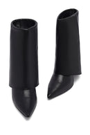 Kadın Siyah İnce Topuklu Deri Bot | Derimod