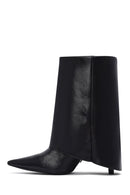Kadın Siyah İnce Topuklu Deri Bot | Derimod