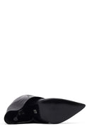 Kadın Siyah İnce Topuklu Deri Bot | Derimod