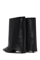 Kadın Siyah İnce Topuklu Deri Bot | Derimod