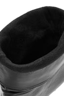 Woman Black Heels Leather Boat | Derimod