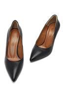 Kadın Siyah İnce Topuklu Deri Stiletto | Derimod