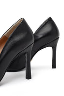 Kadın Siyah İnce Topuklu Deri Stiletto | Derimod