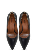 Kadın Siyah İnce Topuklu Deri Stiletto | Derimod