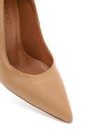 Kadın Bej İnce Topuklu Deri Stiletto | Derimod