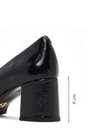 Kadın Siyah Kalın Topuklu Deri Ayakkabı | Derimod