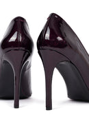 Kadın Bordo İnce Topuklu Rugan Deri Stiletto | Derimod