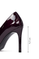 Kadın Bordo İnce Topuklu Rugan Deri Stiletto | Derimod