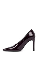 Kadın Bordo İnce Topuklu Rugan Deri Stiletto | Derimod